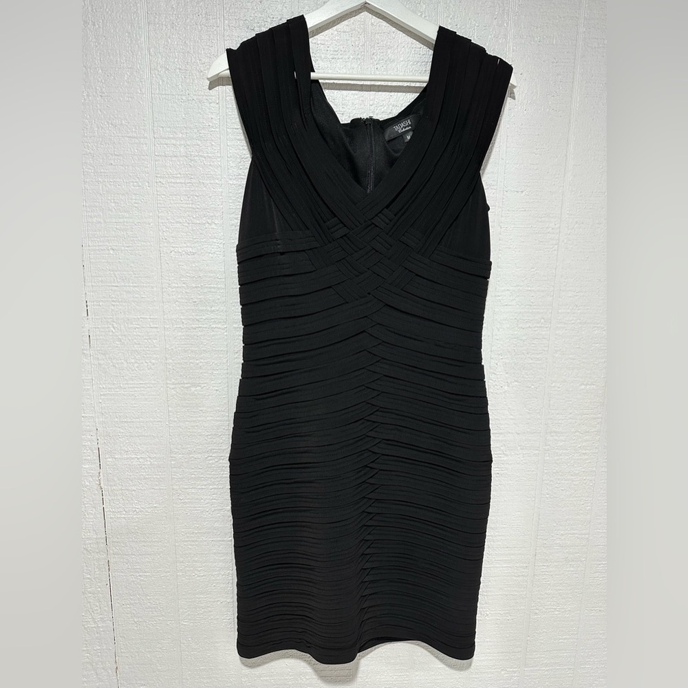 Tadashi collection formal midi dress black size M
